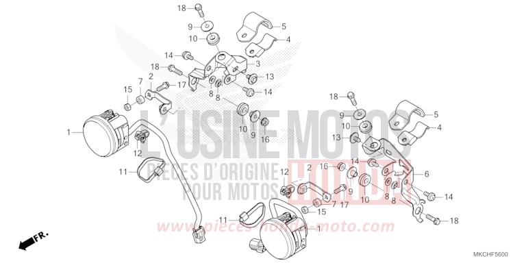 PHARE ANTIBROUILLARD von GL1800 CANDY ARDENT RED (R367B) von 2021