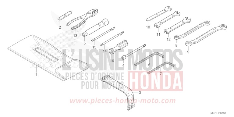 OUTILS von GL1800 CANDY ARDENT RED (R367B) von 2021