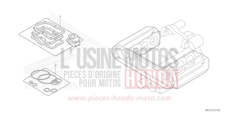 TROUSSE DE JOINT A von GL1800 GUNMETAL BLACK METLLIC (NHC52B) von 2022