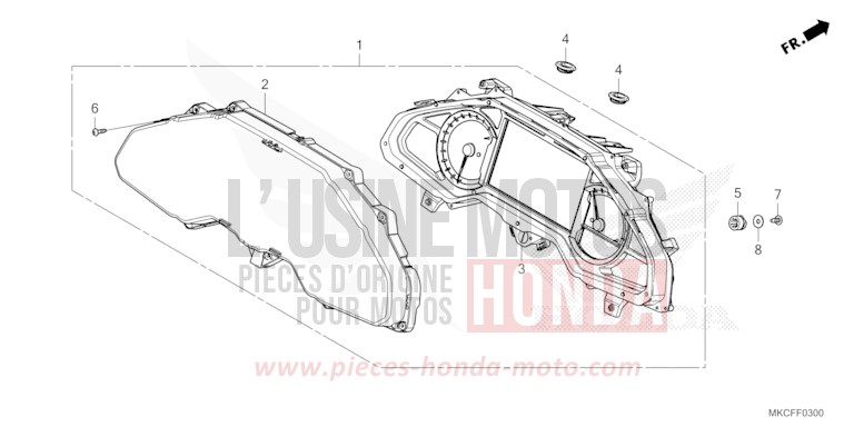 COMPTEUR von GL1800 GUNMETAL BLACK METLLIC (NHC52B) von 2022