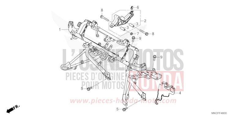 SOUTIEN DE CAPOT von GL1800 GUNMETAL BLACK METLLIC (NHC52B) von 2022