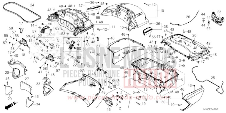 COFFRE von GL1800 GUNMETAL BLACK METLLIC (NHC52B) von 2022