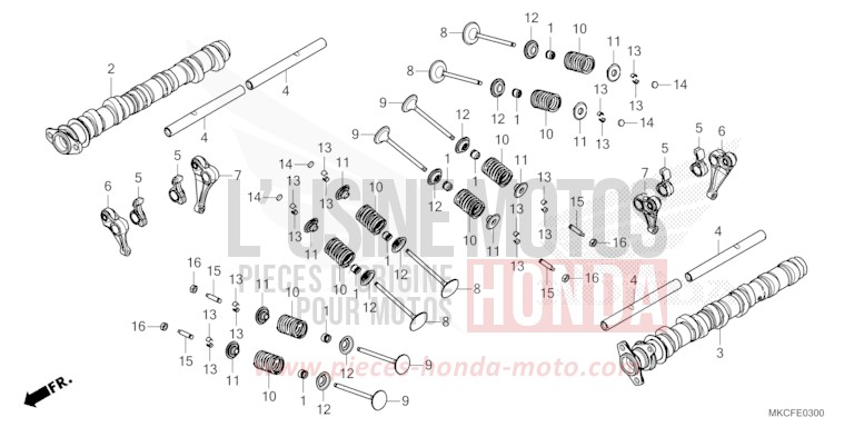 ARBRE A CAMES/SOUPAPE von GL1800 GLINT WAVE BLUE METALLIC (B197H) von 2022