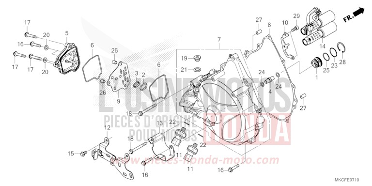 CARTER D'EMBRAYAGE (DCT) von GL1800 GLINT WAVE BLUE METALLIC (B197H) von 2022
