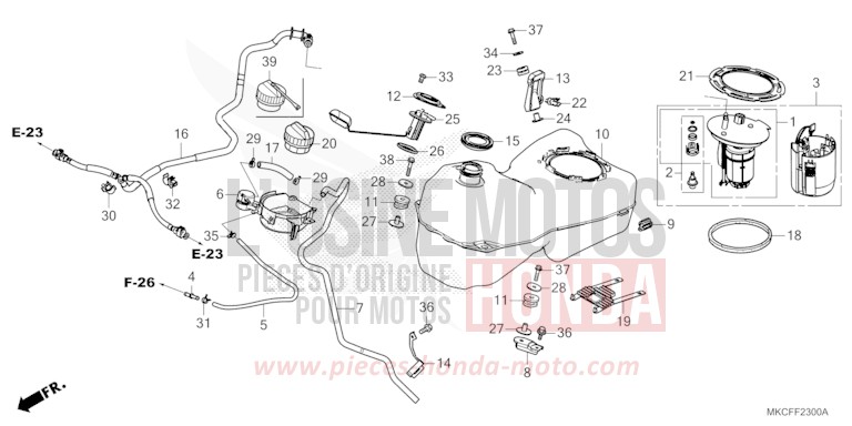 FAISCEAU DE SAC GONFLABLE von GL1800 PEARL GLARE WHITE (NHB53) von 2022