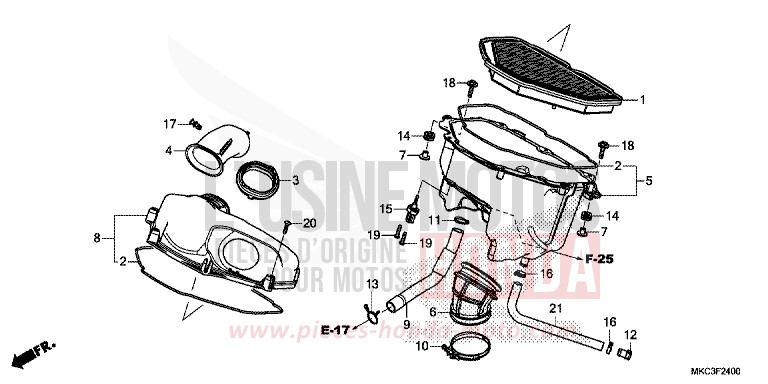 FILTRE A AIR von GL1800 CANDY ARDENT RED (R367) von 2018