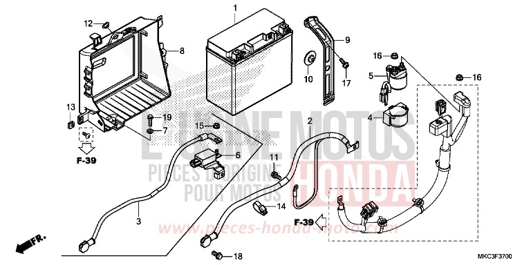BATTERIE von GL1800 CANDY ARDENT RED (R367) von 2018