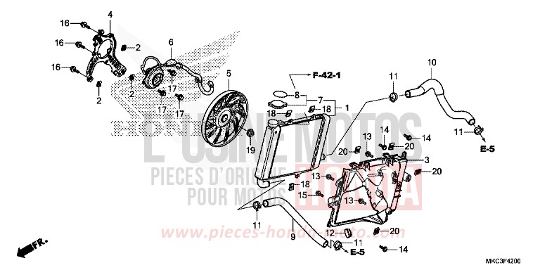 RADIATEUR (D.) von GL1800 CANDY ARDENT RED (R367) von 2018