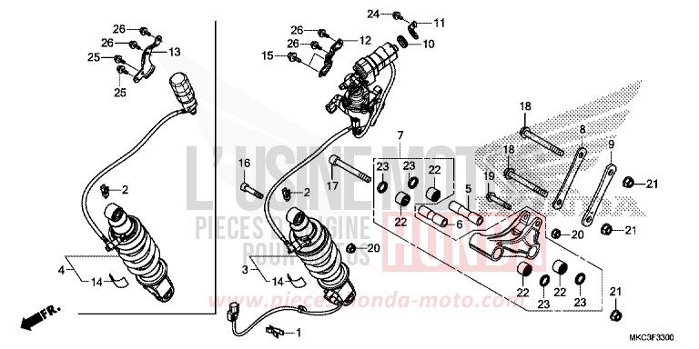 COUSSIN ARRIERE von GL1800 PEARL GLARE WHITE (NHB53) von 2018