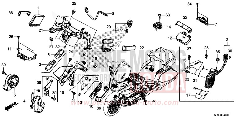 UNITE DE COMMANDE von GL1800 PEARL GLARE WHITE (NHB53) von 2018