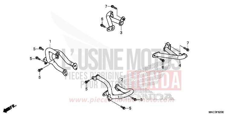 PROTECTION DE MOTEUR von GL1800 PEARL GLARE WHITE (NHB53) von 2018
