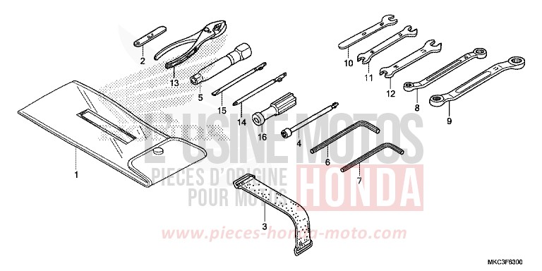 OUTILS von GL1800 PEARL GLARE WHITE (NHB53) von 2018