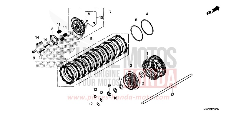 EMBRAYAGE von GL1800 CANDY ARDENT RED (R367) von 2020