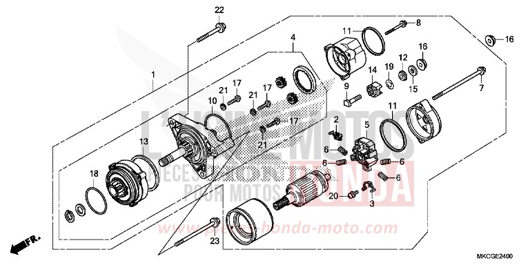 MOTEUR MARCHE ARRIERE von GL1800 CANDY ARDENT RED (R367) von 2020
