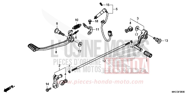 PEDALE von GL1800 CANDY ARDENT RED (R367) von 2020