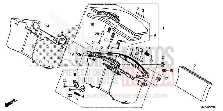 POCHE CENTRALE von GL1800 CANDY ARDENT RED (R367) von 2020
