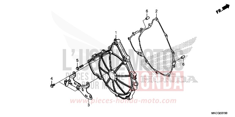 CARTER D'EMBRAYAGE von GL1800 DARKNESS BLACK METALLIC (NH463) von 2020