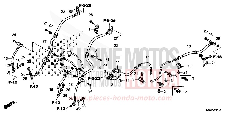 CARROSSERIE DE CHASSIS von GL1800 DARKNESS BLACK METALLIC (NH463) von 2020