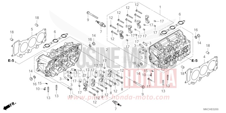 CULASSE von GL1800 GUNMETAL BLACK METLLIC (NHC52B) von 2021