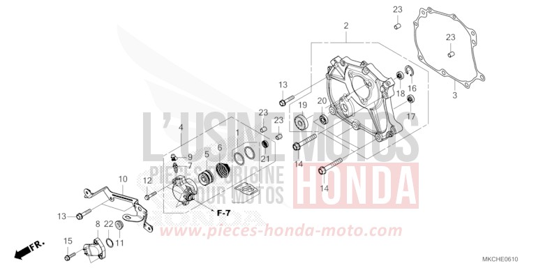 COUVERCLE DE CHANGEMENT von GL1800 GUNMETAL BLACK METLLIC (NHC52B) von 2021