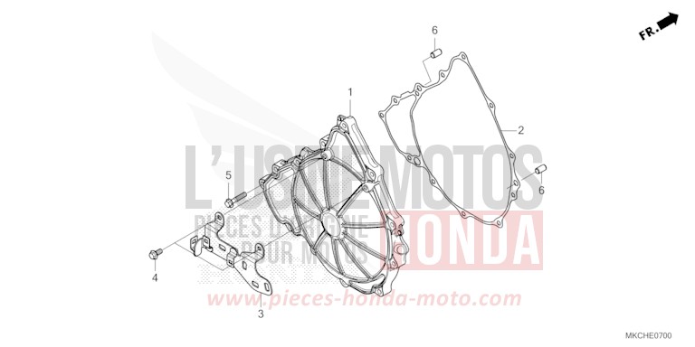 CARTER D'EMBRAYAGE von GL1800 GUNMETAL BLACK METLLIC (NHC52B) von 2021