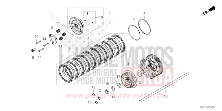 EMBRAYAGE von GL1800 GUNMETAL BLACK METLLIC (NHC52B) von 2021