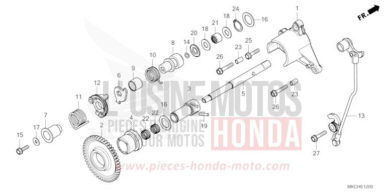 BOITE RENVERSEMENT MARCHE von GL1800 GUNMETAL BLACK METLLIC (NHC52B) von 2021