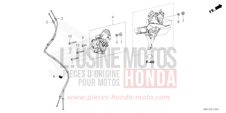 ENS. D'ACTUATEUR, CHANGEMENT MARCHE ARRIERE von GL1800 GUNMETAL BLACK METLLIC (NHC52B) von 2021