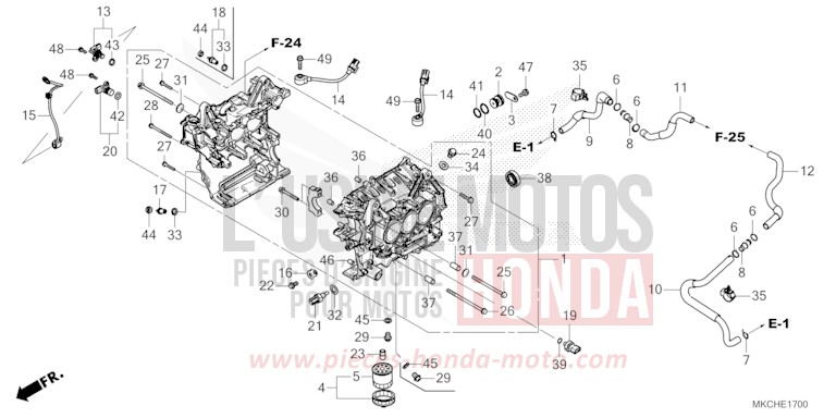BLOC-CYLINDRES von GL1800 GUNMETAL BLACK METLLIC (NHC52B) von 2021
