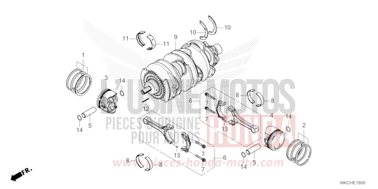 VILEBREQUIN/PISTON von GL1800 GUNMETAL BLACK METLLIC (NHC52B) von 2021