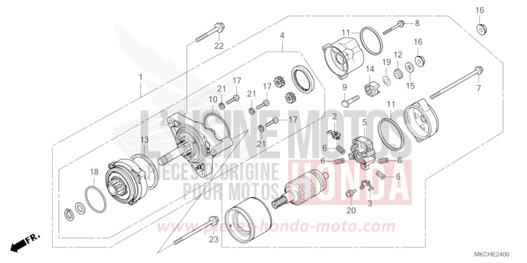 MOTEUR MARCHE ARRIERE von GL1800 GUNMETAL BLACK METLLIC (NHC52B) von 2021