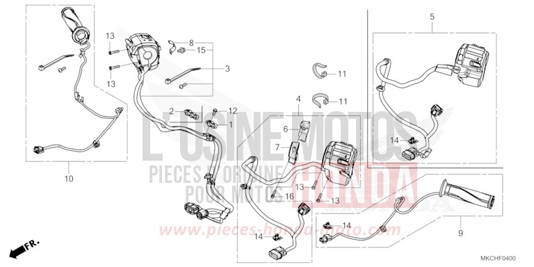 CONTACTEUR DE POIGNEE von GL1800 GUNMETAL BLACK METLLIC (NHC52B) von 2021