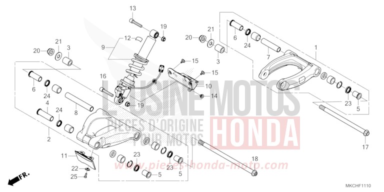 BRAS DE COUSSIN von GL1800 GUNMETAL BLACK METLLIC (NHC52B) von 2021