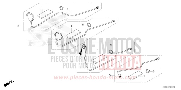 ENSEMBLE ANTENNE/JEU DE CORDONS von GL1800 GUNMETAL BLACK METLLIC (NHC52B) von 2021