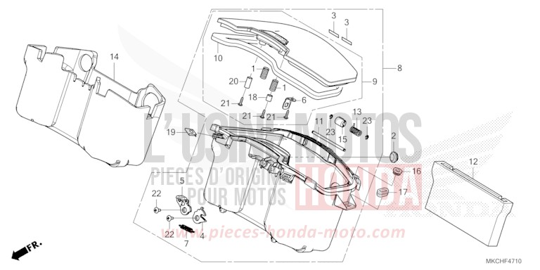 POCHE CENTRALE von GL1800 GUNMETAL BLACK METLLIC (NHC52B) von 2021