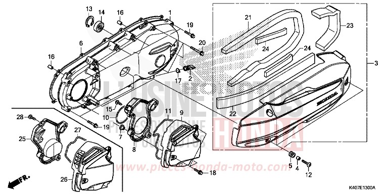 SEITENABDECKUNG, LINKS von Forza MAT CARNELIAN RED METALLIC (R384) von 2019
