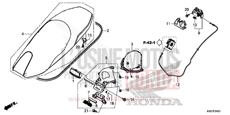 SITZ (NSS125ADK) von Forza MAT CYNOS GRAY METALLIC (NH312) von 2019