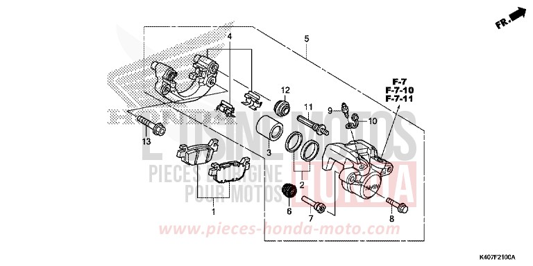 HINTERRAD-BREMSSATTEL von Forza MAT LUSENT SILVER METALLIC (NHC09) von 2019