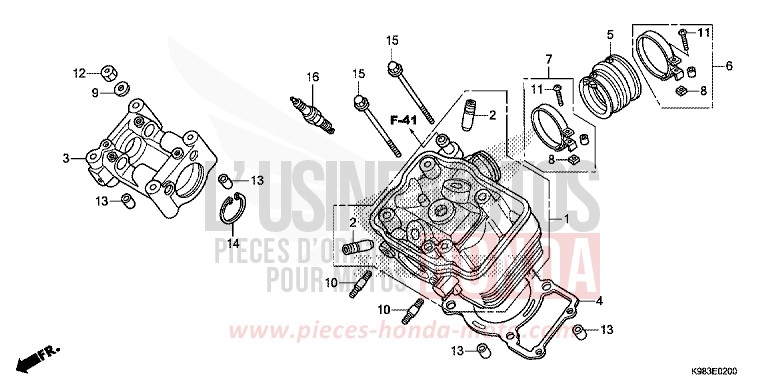 CULASSE von CB125R NOIR (NH1) von 2018