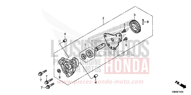 POMPE A HUILE von CB125R NOIR (NH1) von 2018