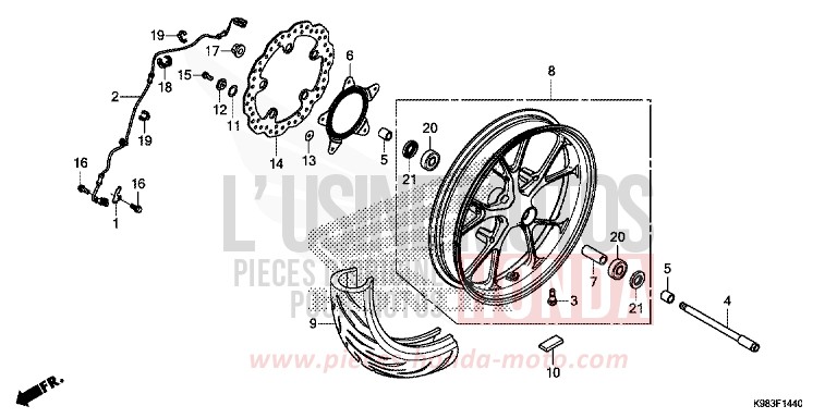 ROUE AVANT von CB125R NOIR (NH1) von 2018