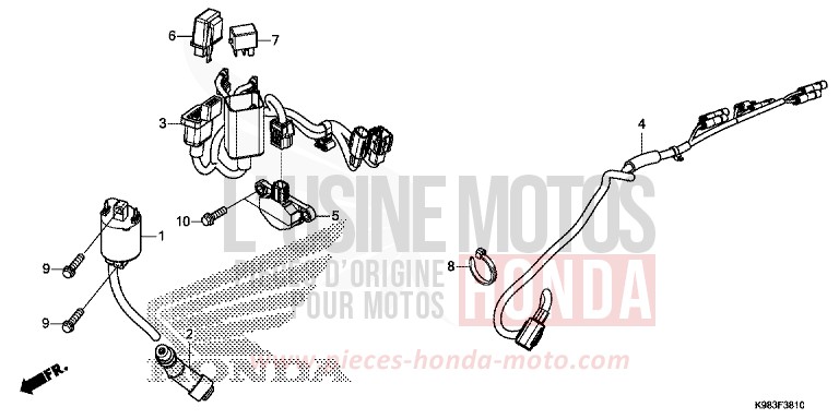 FAISCEAU SECONDAIRE von CB125R NOIR (NH1) von 2018