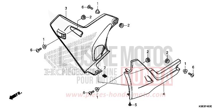 PANNEAU INFERIEUR von CB125R NOIR (NH1) von 2018
