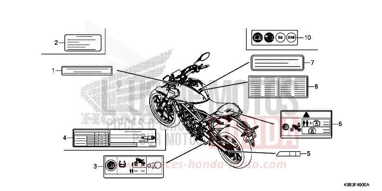 ETIQUETTE DE PRECAUTIONS von CB125R NOIR (NH1) von 2018