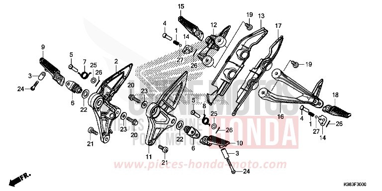 STUFE von CB125R CANDY CHROMOSPHERE RED (R381) von 2018