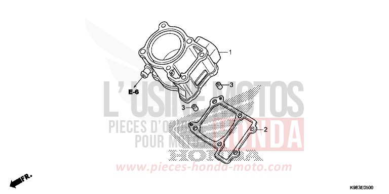 ZYLINDER von CB125R MAT AXIS GRAY METALLIC (NH303) von 2018