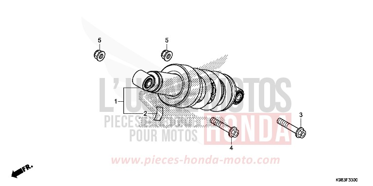 KISSEN, HINTEN von CB125R MAT AXIS GRAY METALLIC (NH303) von 2018