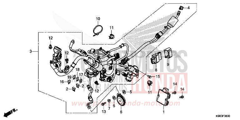 KABELBAUM von CB125R MAT AXIS GRAY METALLIC (NH303) von 2018