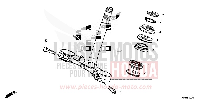 LENKSCHAFT von CB125R PEARL METALLOID WHITE (NHA96) von 2018