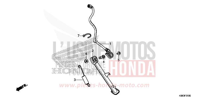 SEITENSTAENDER von CB125R PEARL METALLOID WHITE (NHA96) von 2018